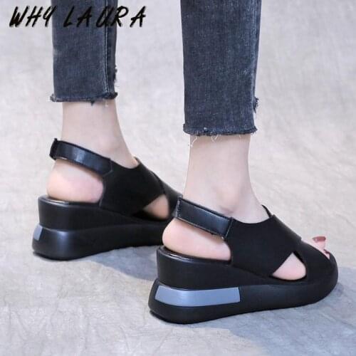 Sandalias Mujer Casual Comforter Summer Shoes Ladies Beach Chaussure Femme 2021 Summer Sandal Wedge Heel
