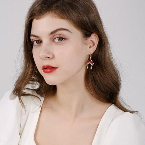 DARA Chinese Style Beijing Opera Fashion Women Drop Earrings Chinese Fashion