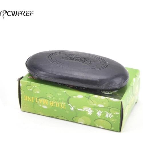 1Pc Active Energy Black Bamboo Charcoal Soap Face&Body Clear Anti Bacterial Lighten Freckles Beauty&Health Care Tourmaline Soap
