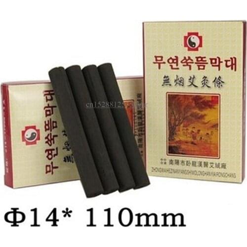 10 pcs/14mm*110mm Moxa stick Roll tube Handmade Massage Moxa Wormwood Black Smokeless Health Care