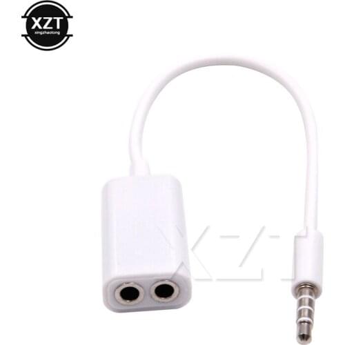 10pcs 3.5mm Audio Cable One-to-Two Couples Line Aux Earphone Stereo Headphone Splitter Adapter for iPhone Xiaomi HUAWEI mp3