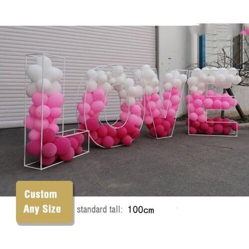 100cm tall wire letter for balloon flower decorative metal letters number outdoor wedding LOVE