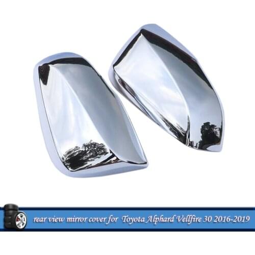 2 Pcs Car Accessories For Toyota Alphard Vellfire 2016 - 2019 Rearview Side Mirror Cover Rear View Door Side Mirror Frame Trim