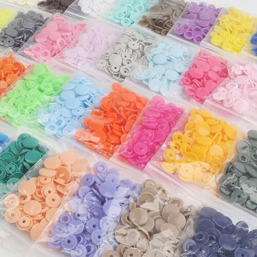 20Sets Round Plastic Snaps Button Fasteners KAM T5 12mm Garment Accessories For Baby Clothes Clips Quilt Cover Sheet Button