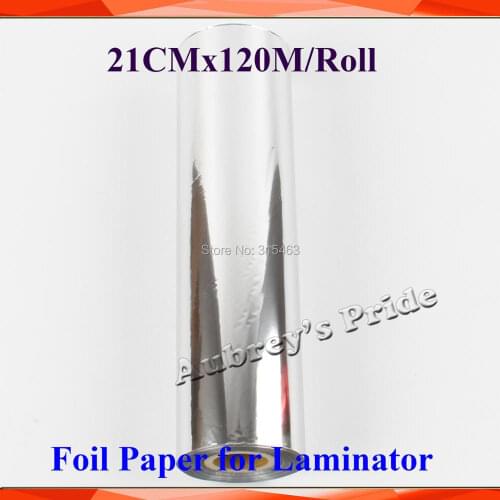 21cmx120M/Roll Silver Hot Stamping Foil Paper Laminator Laminating Transfere on Elegance Laser Printer Craft Paper