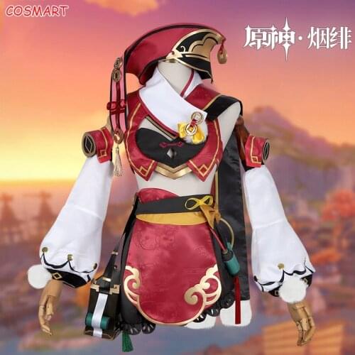 Anime Genshin Impact Yanfei Game Suit Aestheticism Uniform Yan Fei Cosplay Costume Halloween Party Outfit For Women 2021 NEW