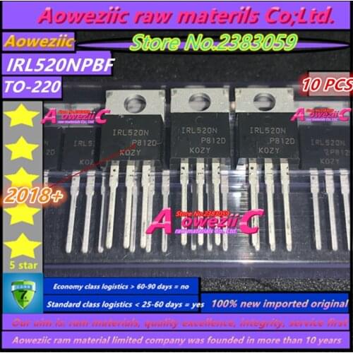 Aoweziic 2018+ 100% new imported original IRL520N IRL520NPBF TO-220 MOS FET 9.2A 100V
