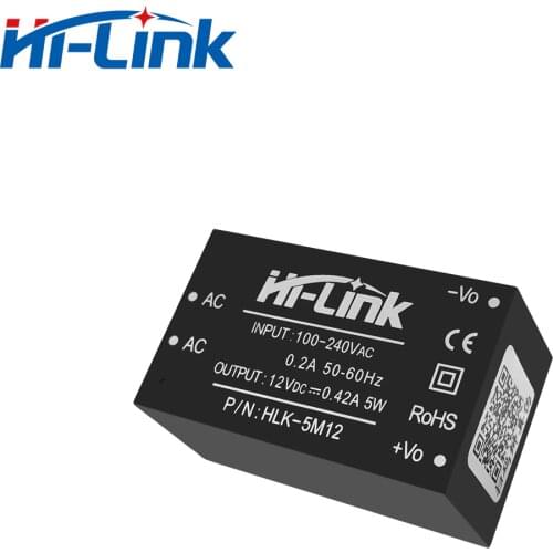 Free Shipping AC-DC 220V to 12 V 5W step down Power Module HLK-5M12 isolated CE