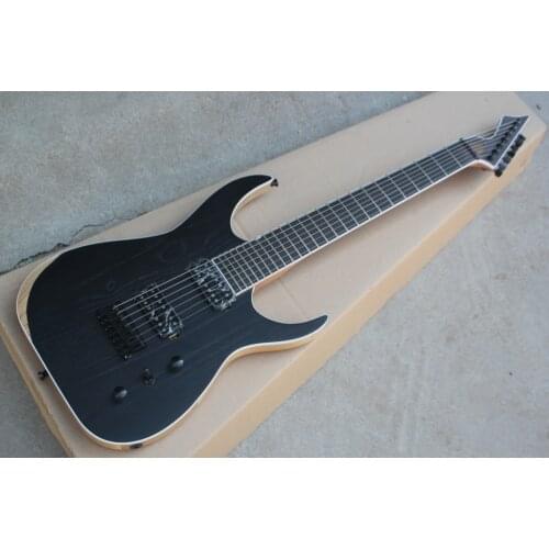 Black machine 7 strings electric guitar matte black 7 string custom shop guitar free shipping KSG kevin shi guitars