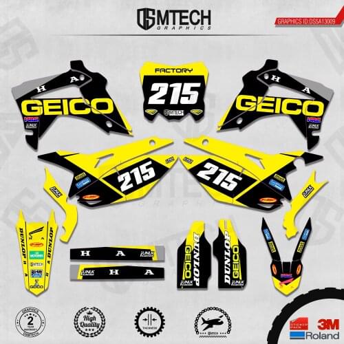 DSMTECH Customized Team Graphics Backgrounds Decals 3M Custom Stickers For 2014-2017CRF250R 2013-2016CRF450R 009