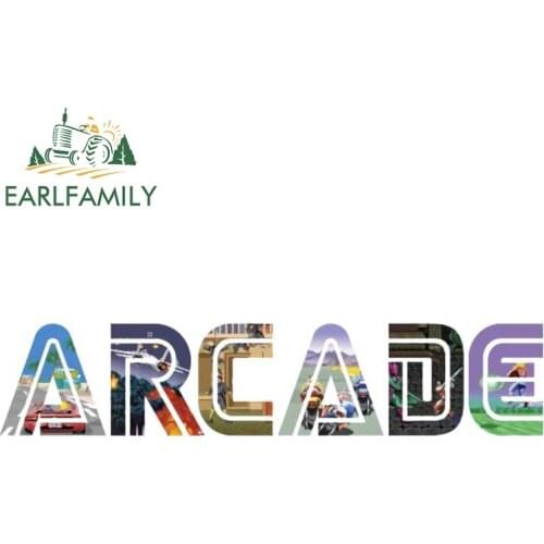 EARLFAMILY 13cm x 2.7cm for Arcade Classic Car Stickers Fashionable Decals Vinyl Car Wrap Campervan Snowboard Scratch-Proof