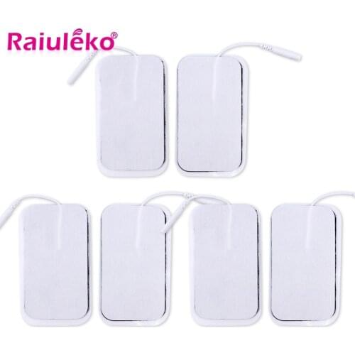 20 Pcs 9x5cm 2mm Plug Reusable Tens Electrodes Electrode Pads for Pulse Digital Physiotherapy Muscle Stimulator Electrodes