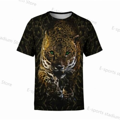 Ladies Men Is T-shirt 3D Short Sleeve Animal Tiger Shirt Personality Fashion Cool Harajuku Personality Tees 2021 Summer New