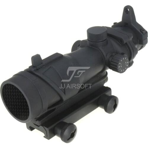 JJ Airsoft ACOG Style 4x32 Scope Red/Green Reticle with Killflash/Kill Flash (Black/Tan) Full Line Red Illumination FREESHIPPING