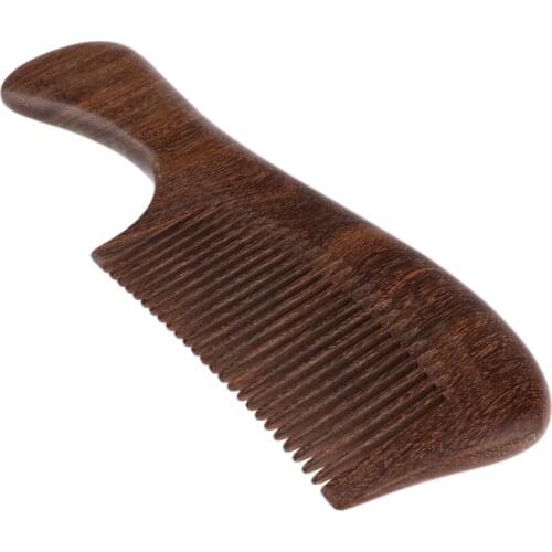 Handmade No Static Natural Sandalwood Massage Comb Hair Detangler Wood Comb