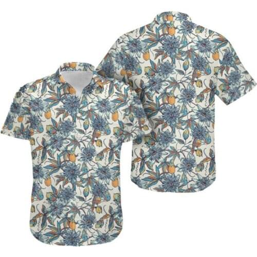 Fashion summer shirt Beautiful Flower3D full print mens Hawaiian shirt Unisex Harajuku casual Hawaiian shirt