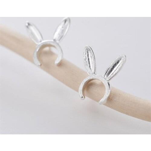 Fashion Popular Korean Style New Simple Exquisite 925 Sterling Silver Jewelry Cute Animal Rabbit Female Stud Earrings SE516
