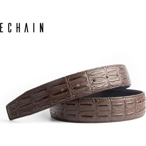 ECHAIN men belt with brass buckle