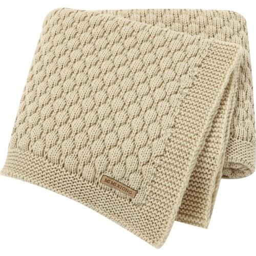 Baby Blanket Newborn Boys Girls Cotton Knitted Infant Swaddle Wrap Blankets Stroller Crib Bedding Sofa Quilts for Toddler