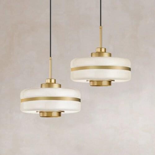 Masina pendant light Nordic Led Kitchen Hanging Lamps Circular Luminaire Home Decor Gold glass pendant lamp