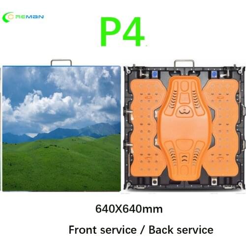 Advertising led display screen P4 512*512mm 640X640mm indoor outdoor waterproof led panel screen