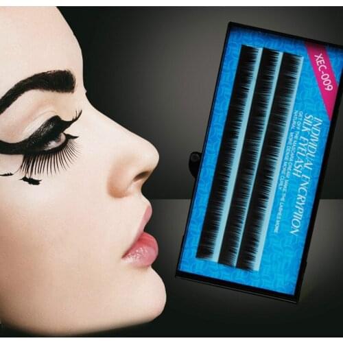Makeup Eyes Lashes Thickness 0.12mm C Curl Individual Eyelashes 8mm 10mm 12mm silk black natural thick