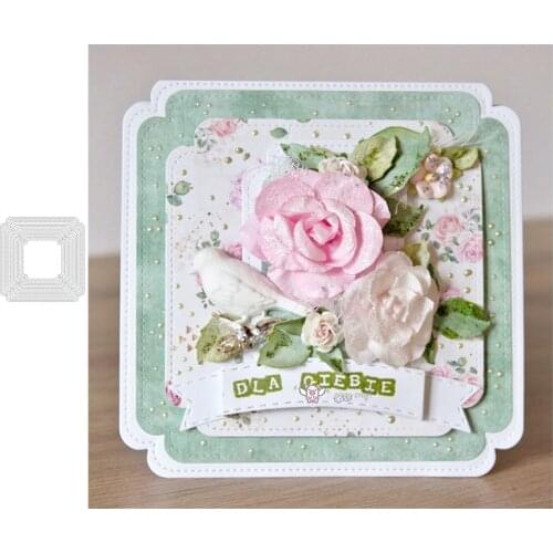 Mmao Crafts Metal Steel Cutting Dies New Irregular square frame Stencil For DIY Scrapbooking Paper/photo Cards Embossing Dies