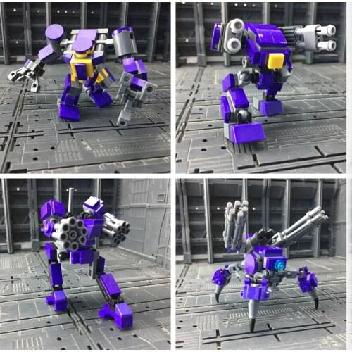 Mecha Robots Granular Building Blocks Kids Toys For Children 7cm Figure Assembling Bricks Toy Funny Machine Dolls juguetes