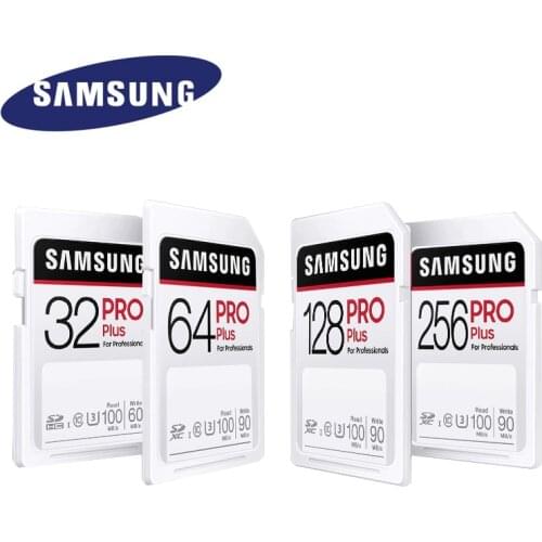 SAMSUNG PRO Plus SDHC SDXC SD Card U3 C10 Read Speedof Up to 100MB/s Support Dynamic Continuous Shooting And Smooth 4K Video