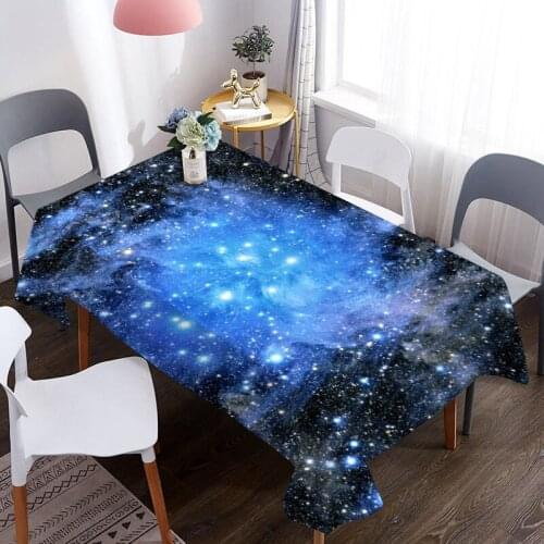 Tablecloth Mysterious Universe Space Pattern Waterproof Table Cloth Oxford Fabric Table Cover Wedding Decoration Picnic Blanket
