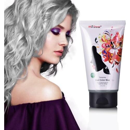 4 Colors Hair Dye Color Wax Unisex Multi-Colors Instant Hair Coloring Pomades Natural Hairstyle Cream for Men Women Gray