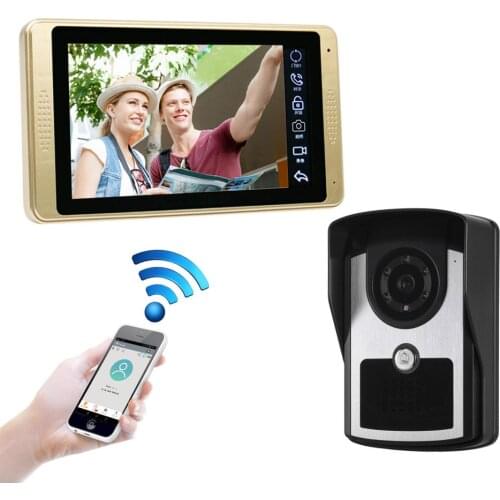 WIFI/Wired Video Doobell Intercom Monitor with WIFI Home Security System Waterproof IR Night Vision Camera