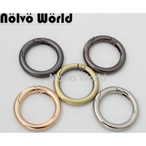 10-50pcs 6 colors inner 25mm Thick Durable Snap Spring Gate Ring for Sewing Purse Bag High Quality Handbag Handle Connector