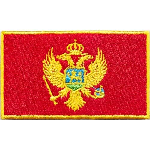 Suitable for all kinds of clothes Montenegro flag patch badge 10pcs Free Shipping