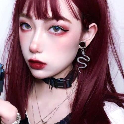 2pieces Ear Piercing Cobra Snake Pendant Ear Tunnel for Ear Plugs Screw-fix Gauges Ear Stretcher Expander Ear Dilation Punk