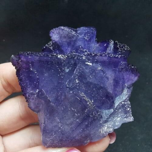 71gNatural rare purple fluorite mineral specimen HEALING CRYSTAL QUARTZ GEM