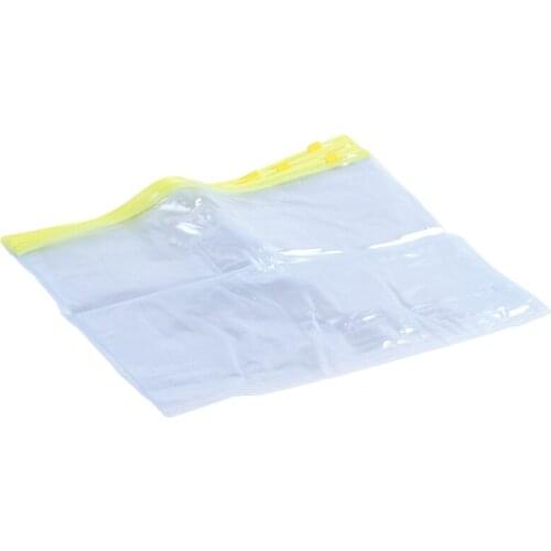 AU42 -5 Pcs Clear Plastic Water Proof Pen A4 File Paper Zipper Closure Bags Folders