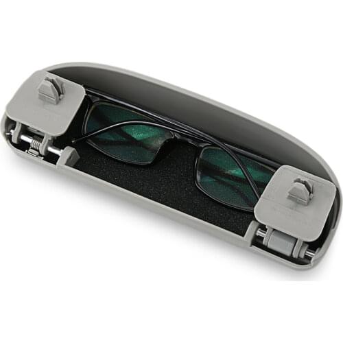 Car Sun Glasses Case Sunglasses Holder Storage Box for Audi A4 B8 B9 A3 8V A6 C7 Q3 Q5 Q7 Interior Accessories Gray