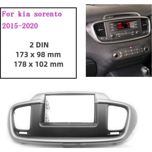 Car radio Fascia For KIA Sorento 2015-2020 double din Trim Refitting Facia Adaptor Panel Kit DVD Bezel Frame