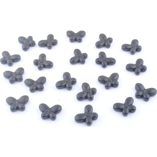 Black Color 40Pcs Turquoises Stone Beads Spacer Butterfly For Jewelry Making Handmade Necklace Bracelet DIY Accessories QG3298