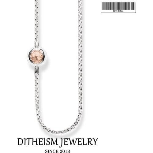 Link Chain Necklace Rose Karma Chains, 2018 New Fashion 925 Sterling Silver Jewelry Trendy Gift For Men Women Boy Girls