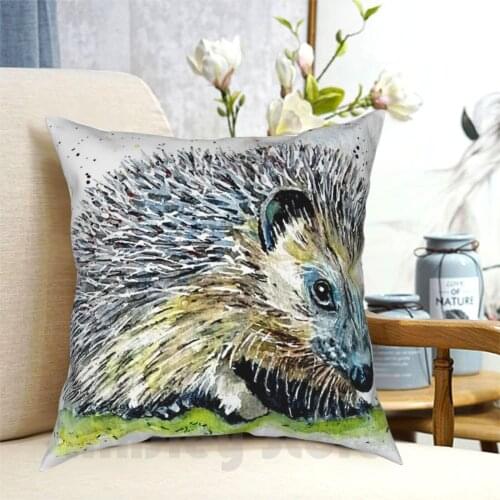 Hedgehog 2 Pillow Case Printed Home Soft Throw Pillow Hare Ducks Bird Birds Hedgehog Hedgehogs Kingfishers Animal