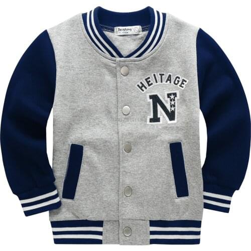 Spring Jackets for Boy Coat baseball Bomber Jacket Boys Windbreaker Autumn Jacket Patchwork Kids Children Jacket