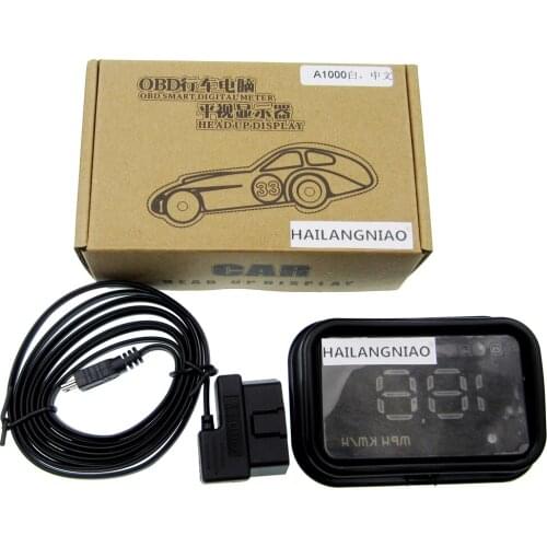 Head Up Display A1000 3.5 inch for Speed Warning OBDII 16 Pin Diagnostic Head Up Display