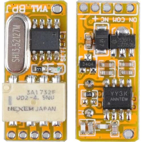 Mini Relay Remote Switch DC3.7V 4.2V 5V 6V 7.4V 8.4V 9V 12V Output 0V Dry Contact Relay Switching Value NO COM NC 315/433