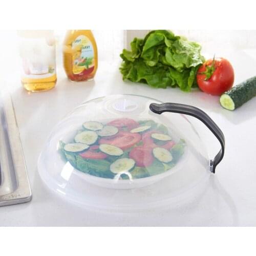 Microwave Sealing Cover Food Anti-Sputtering Cover With Handle Heat Resistant Lid Refrigerator Supplies Reusable Food Covers