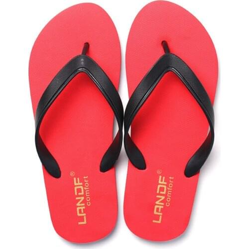 Mens Flip Flops Summer Youthful Vitality Non-Slip Wear-Resistant Slippers Student All-Match Outdoor Leisure Vacation Beach Shoe