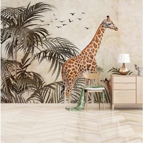 Wallpaper Tropical Plants Animal HD Photo Wall Mural Wallpaper for Kids Room Bedroom TV Background Wall Murals
