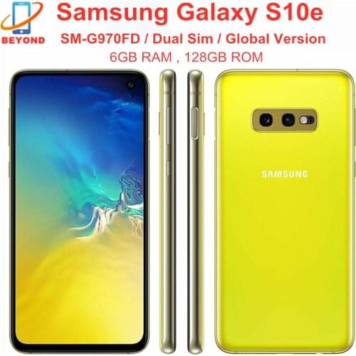 Samsung Galaxy S10e Duos G970FD Dual Sim Global Version Exynos 6GB RAM 128GB ROM Octa Core 5.8' NFC Original Unlocked Cell Phone