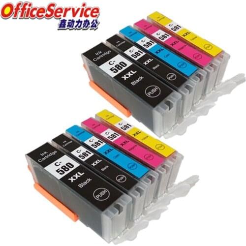 PGI-580 CLI-581 PGI580XL Compatible ink Cartridge For Canon TS705 TR7550 TR8550 TS6150 TS6151 TS6250 TS6251 TS6350 TS815 printer